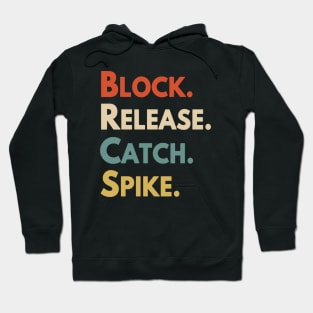 block release catch spike Hoodie
